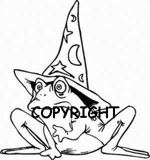 Toad Wizard Rubber Stamp