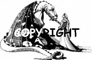 Robed Dragon Rubber Stamp